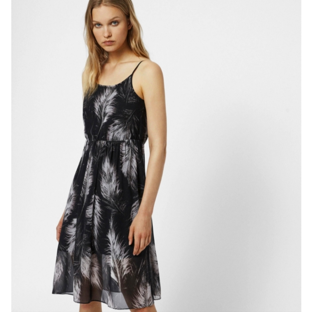 All saints Dillon feather dress size medium